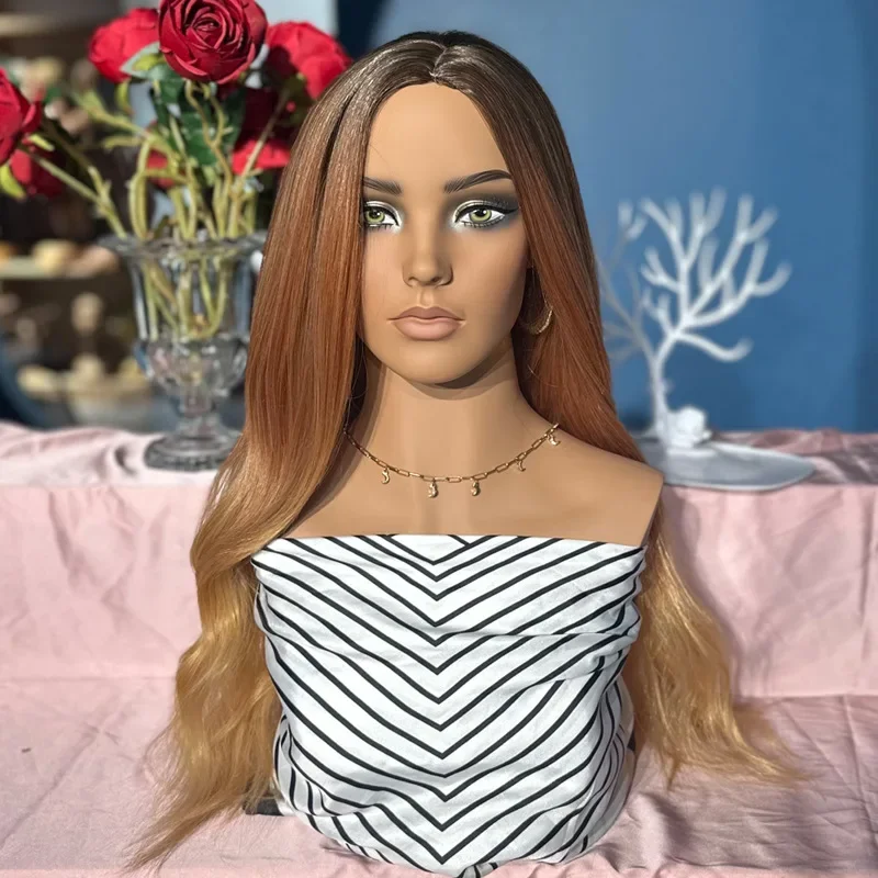 رأس عارضة أزياء أنثى قابلة للإزالة رأس دمية واقعية لعرض النظارات الشمسية قبعة الشعر المستعار