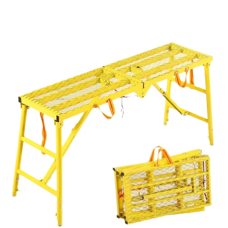 Convenient folding galvanized iron horse stool for interior decoration industrial design scaffolding - multi-purpose low