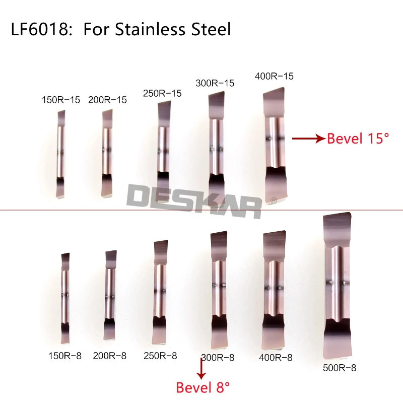 

10pcs Deskar Mggn150 200 250 300 400 500 R-15 L-15 R-8 L-8 Lf6018 Lathe Cutter Cutting Grooving Carbide Inserts Slotting