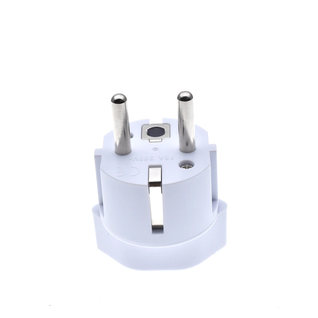 Schuko Germany, France Plug Adapter, Ultra Compact Light Weight - Swiss to Russia, South Korea Travel Adaptor Plug - Type E/F