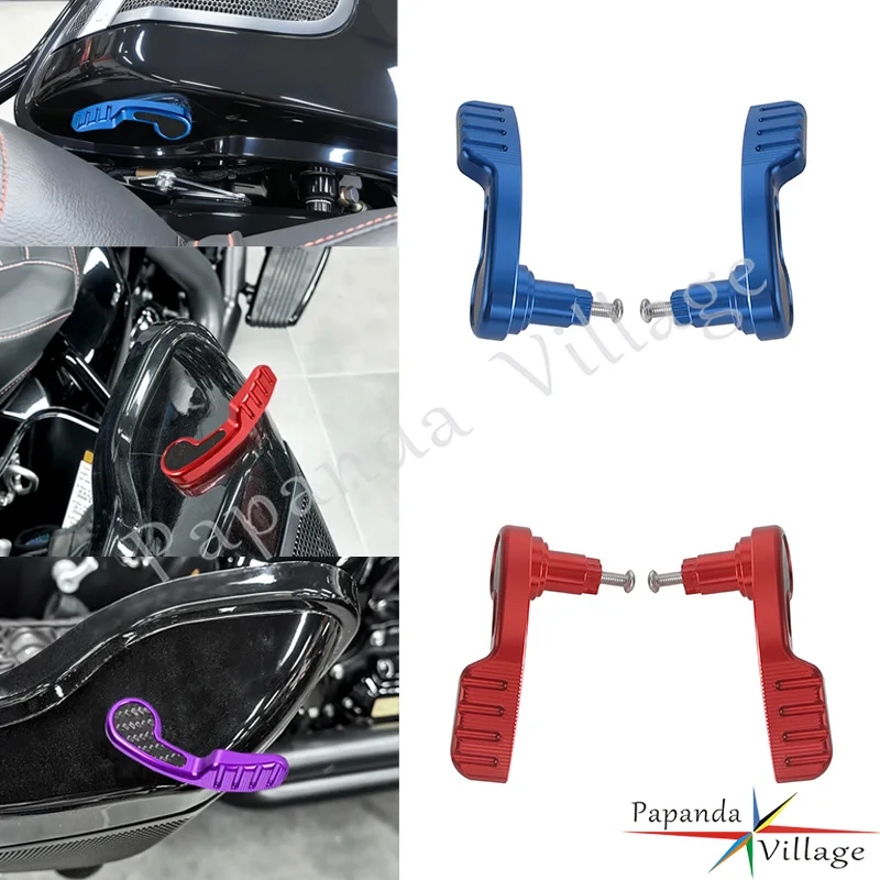 Motorcycle Upper Vehicle Placement Saddlebag Latch Kit Saddlebag Lid Lifters Lever For Harley Road King Special FLHRXS 2017-2024
