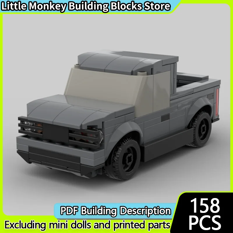 

City Car Model MOC Building Bricks Electric Slate Pickup Truck Modular Technology Children Holiday Gifts Assemble Toys Suit