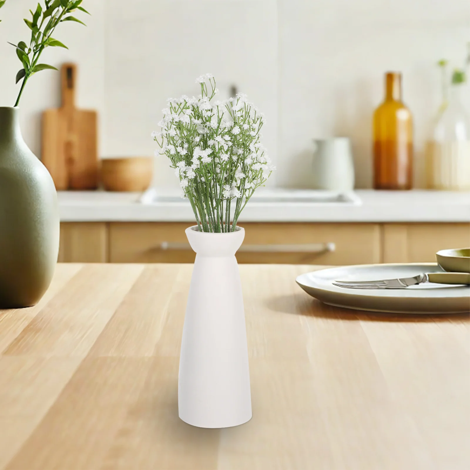 

5Pcs Artificial Gypsophila Baby Breath Flowers White Faux Silk Decorative Wedding Centerpieces Floral Arrangement Party Decor