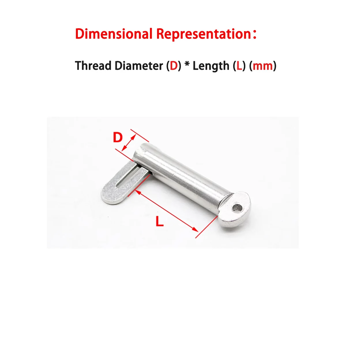 

304 stainless steel tongue pin bolt/marine tongue pin B-type pin M8-M18