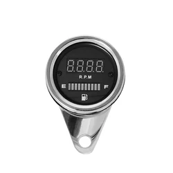 LED Digital Motorcycle Tachometer Fuel Gauge 2in1 12V Universal Speedometer Gas Meters Cafe Racer Custom for BMW Honda Steed ...