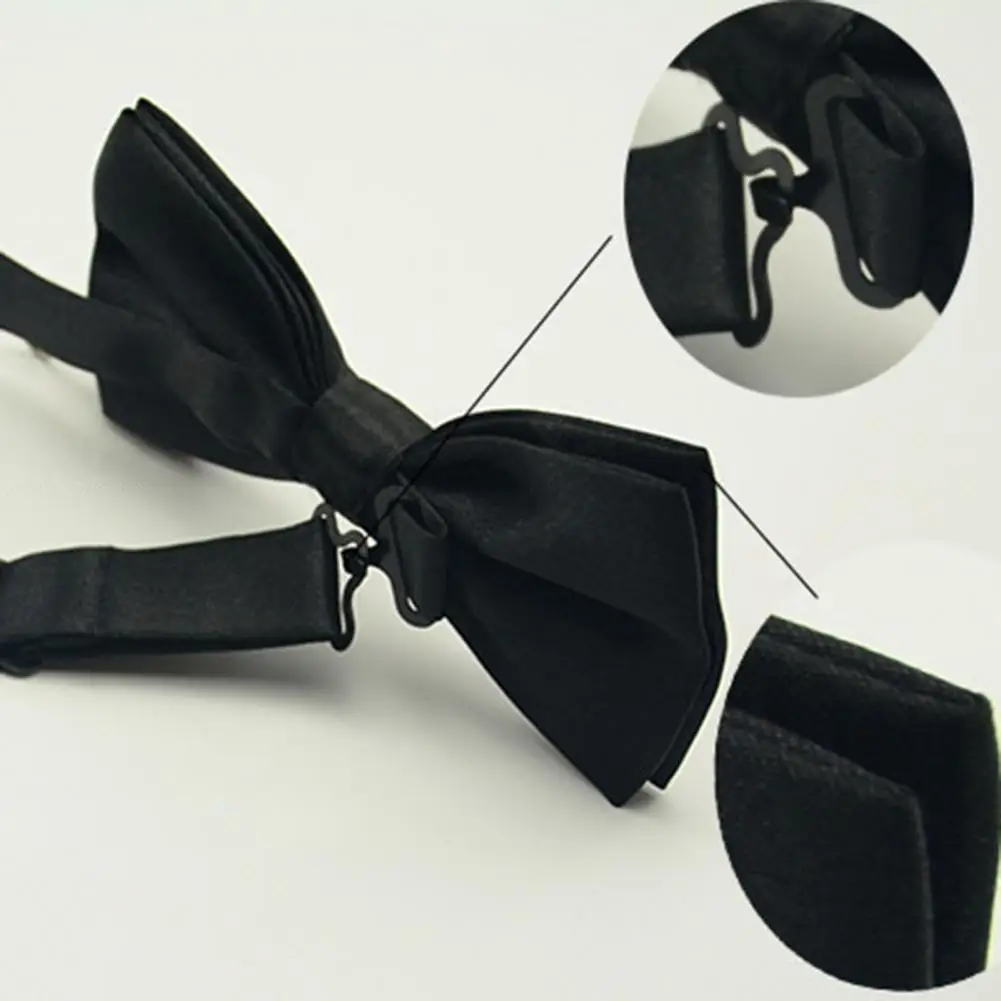 Bow Tie ที่ถอดออกได้ Elegant ผู้ชายที่ถอดออกได้ Bow Tie สําหรับชุดสูทธุรกิจปรับสีทึบอุปกรณ์เสริมอย่างเป็นทางการอย่างเป็นทางการโบว์