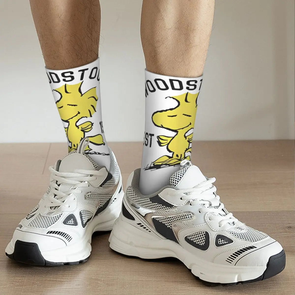 Peanuts Woodstock Snoopy Socks Winter Stockings Gothic Women Men Medium Soft Socks Graphic Running Sports Anti-Slip Socks