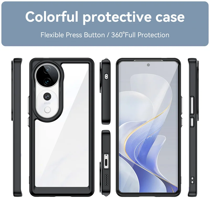 Transparent Colorful TPU Case for VIVO V40 Protective Cover Clear Fundas Coque Capa