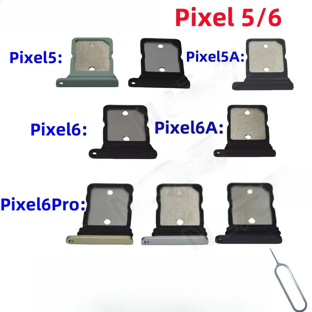 For Google Pixel5/5APixel6/6A/6Pro SIM Card Tray SIM Slot Holder Socket Adapter Replacement