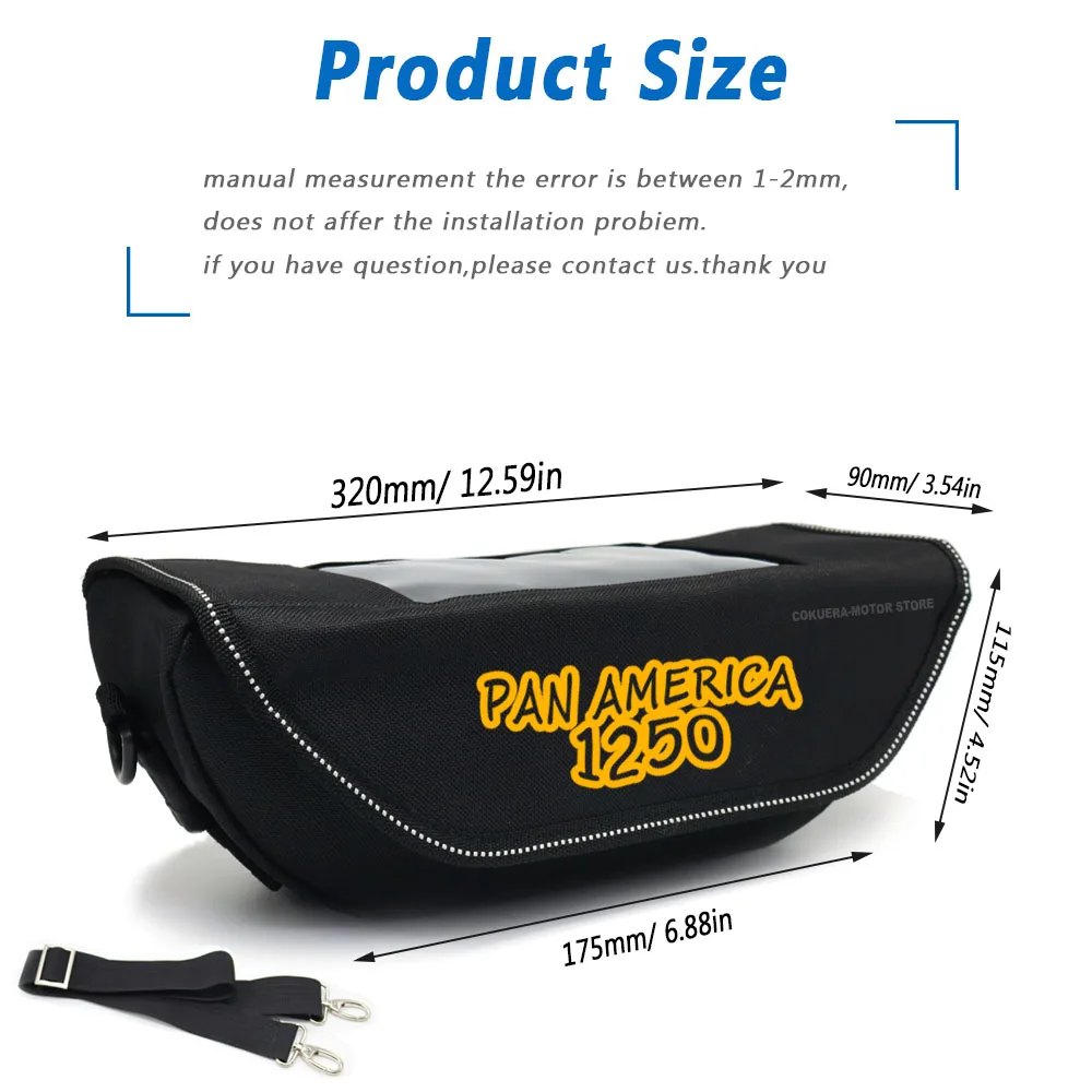 Bolsa de almacenamiento para manillar de motocicleta, bolsa impermeable y a prueba de polvo para HARLEY PAN AMERICA 1250 S PA1250 PA 1250 S