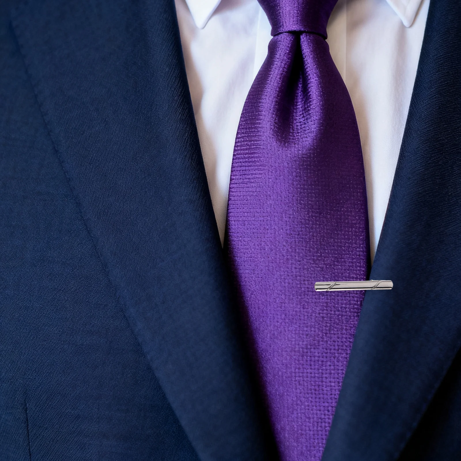 

6Pcs Business Tie Clip for Men Mirror Polished Diagonal Texture Suit Accessories Wedding Formal Office Necktie Clamp Pin Holder