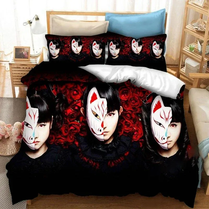 BABYMETAL Rock Band 3pcs Bedding Set Boys Girls Twin Queen Size Duvet Cover Pillowcase Bed Kids Adult Home Textile customizable