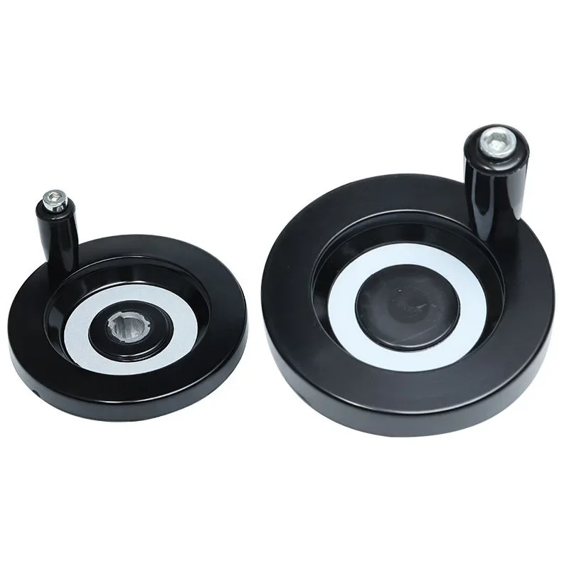 Solid Handwheel Bakelite Black Handwheel Revolving Handle Lathe Machine Control Handwheels with Rotating Handle