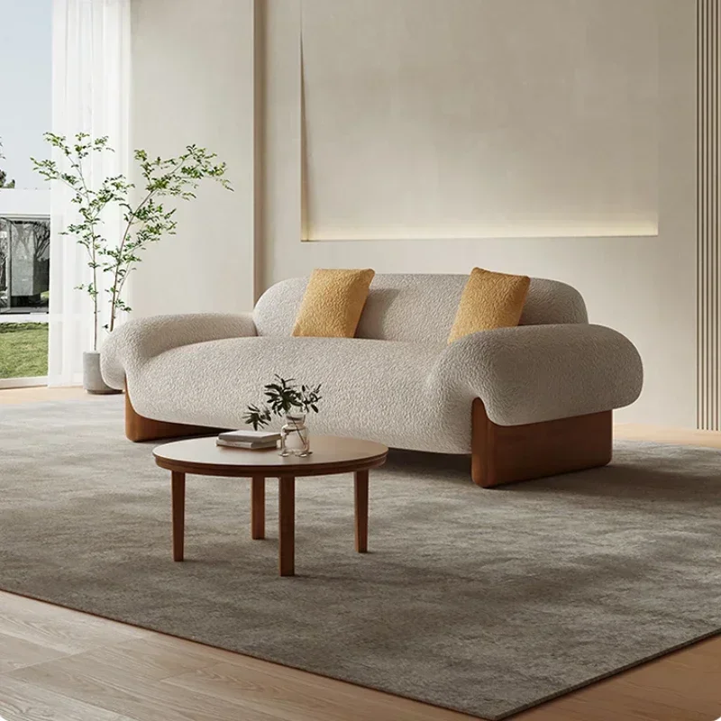 Zimmer Schnitt Couch europäischen nordischen Lounge House Lazy Arm Sofas Home Floor moderne Holz Muebles Para Hogar Möbel