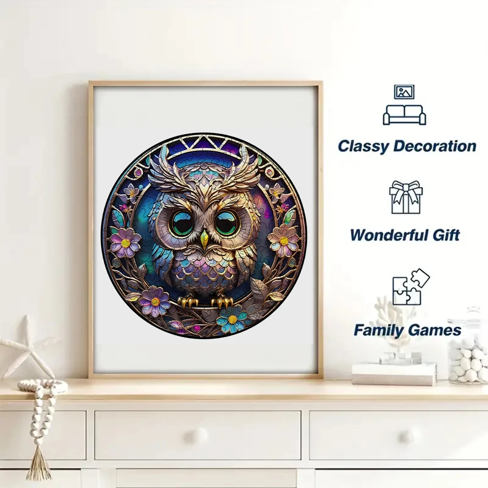 Circular colored wooden puzzle - Irregular shaped wooden puzzle - High difficulty puzzle - Puzzle toys - Exquisite birthday gift