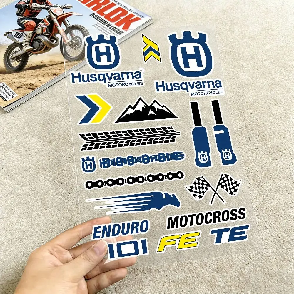 H-us-qvarna Waterproof Reflective Motorbike Stickers Easy Peel Removable Decals for Motorcycle Car