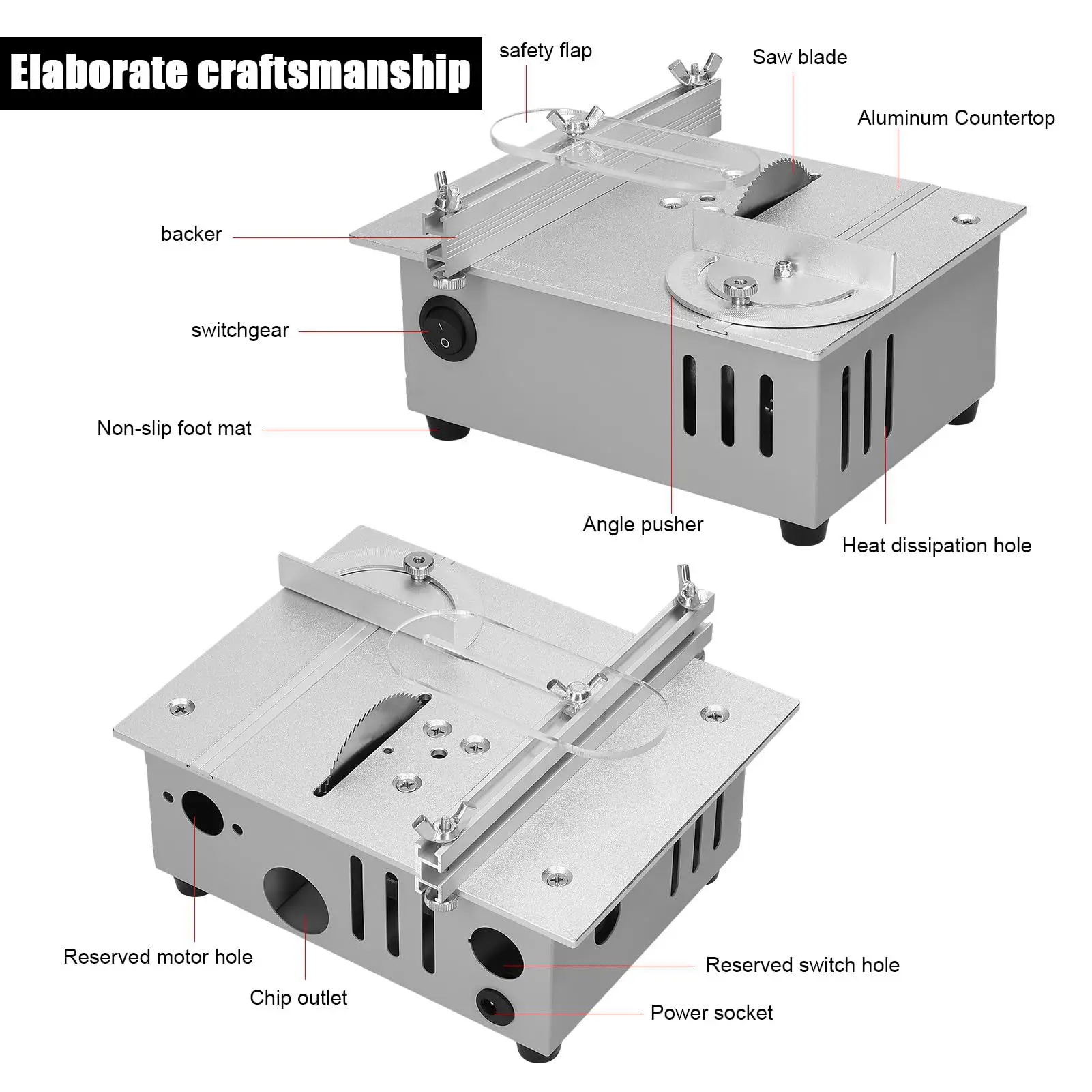 Mini Chainsaw, Small Household Use Mini Table Saw, Acrylic PCB Cutting Machine, Precision Woodworking