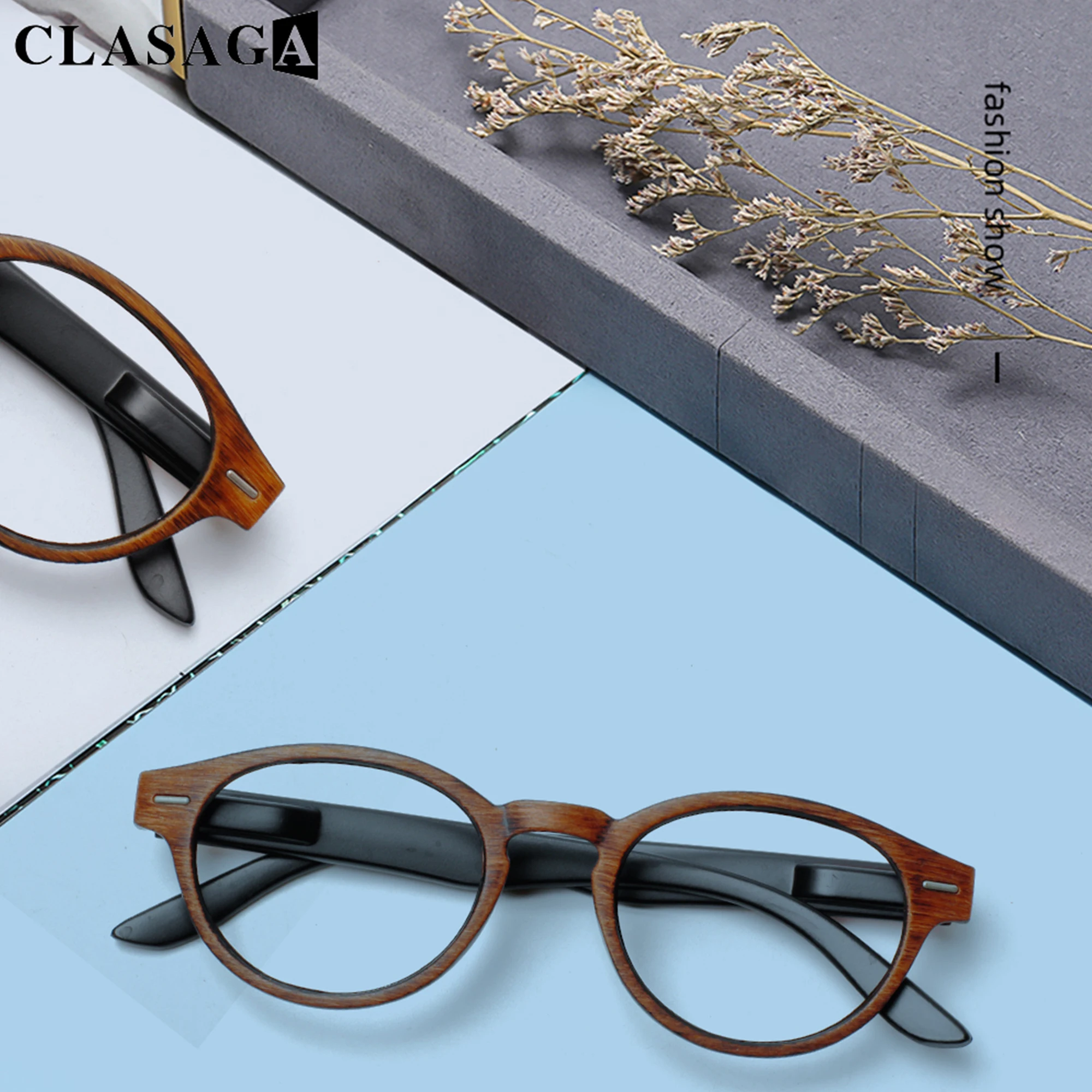 

Retro Wood Grain Reading Glasses for Women Men Fashion Presbyopia Presbyopic Eyeglasses Male Feamle Diopter +1.0 + 1.5 +2.5 +3.5