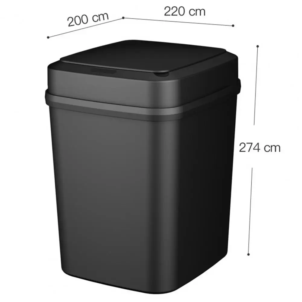 12 L Smart Trash Can With Lid No Touch Infrared Induction Low-energy Electric Intelligent Automatic Sensor Rubbish Bin Kitchen