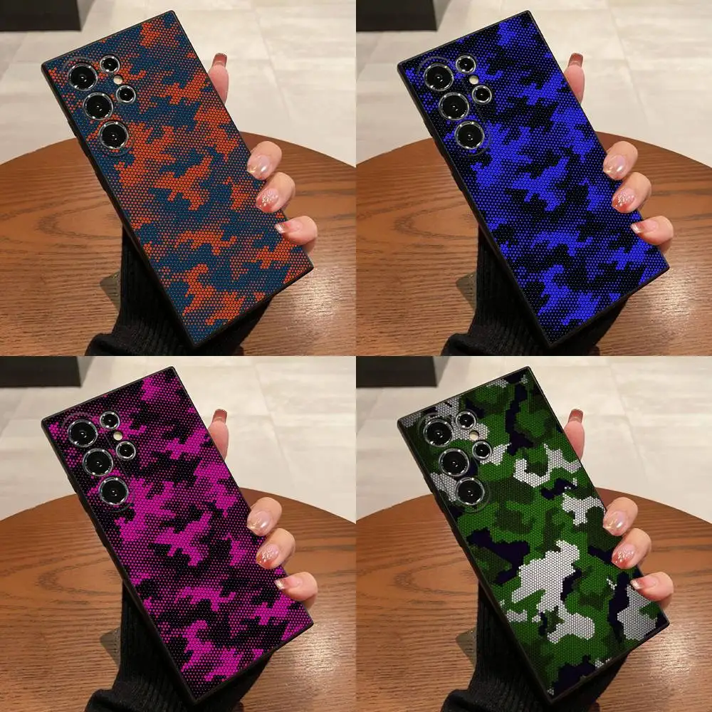 

Camouflage Pattern Phone Case For Samsung S25,S24,S21,S22,S23,S30,Ultra,S20,Plus,Fe,Lite,5G Black Cover