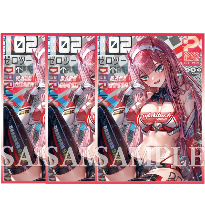 60 pz/set carte manica DARLING in the FRANXX 02 Zero due personaggi del gioco Anime versione Laser carte colorate fai da te Cover protettiva