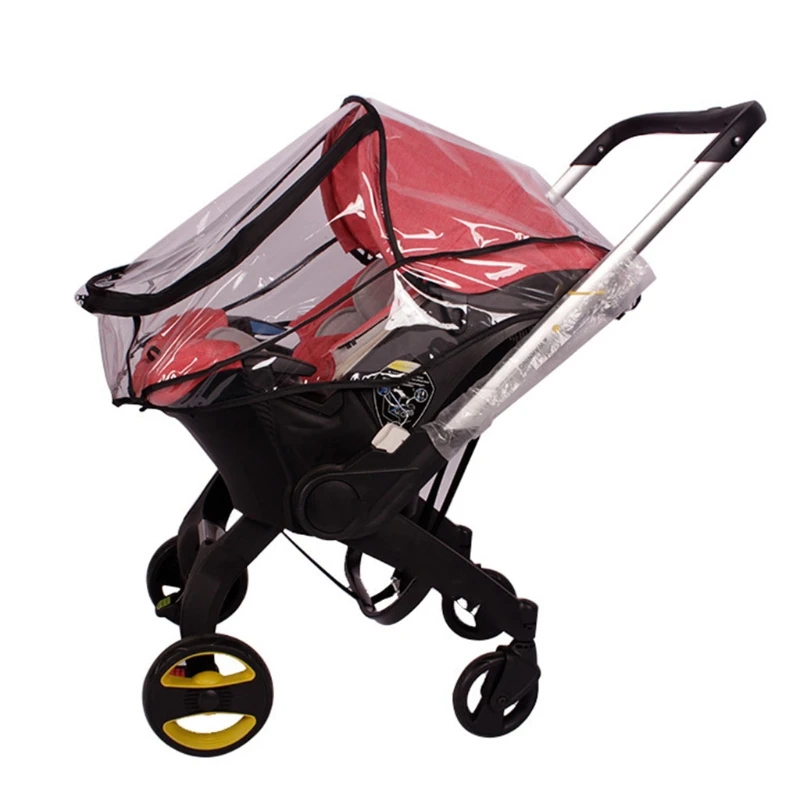 Housse pluie pour poussette bébé, pour siège voiture, imperméable, coupe-vent, bouclier Transparent pour poussette,