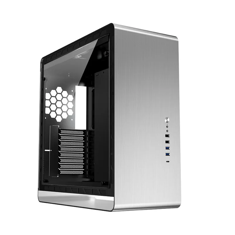 

2025 hot saleJasper MOD UMX Series RM2 T8PLUS TR03 ATX main board computer desktop chassis aluminum new