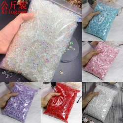 500g Bulk Charms per unghie Forma mista Strass per unghie Carino 3D Nail Art Resina Pietre preziose Fai da te per la decorazione delle unghie Forniture per manicure