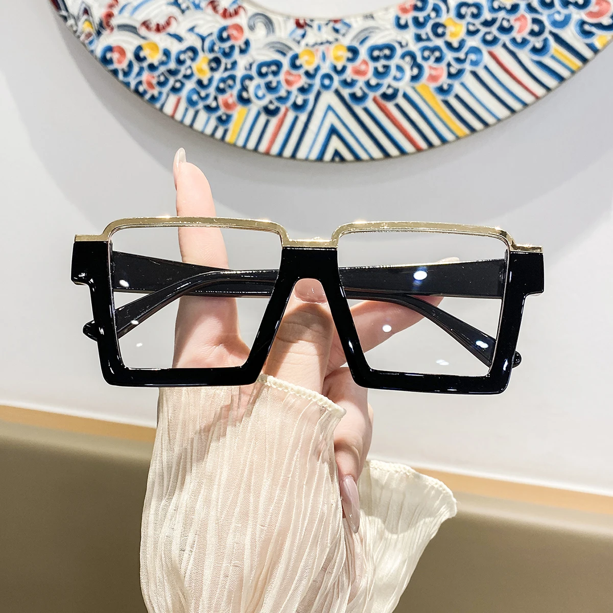 Women'S Fashion Glasses Non Prescription - 1 Pair of Women's Metal and