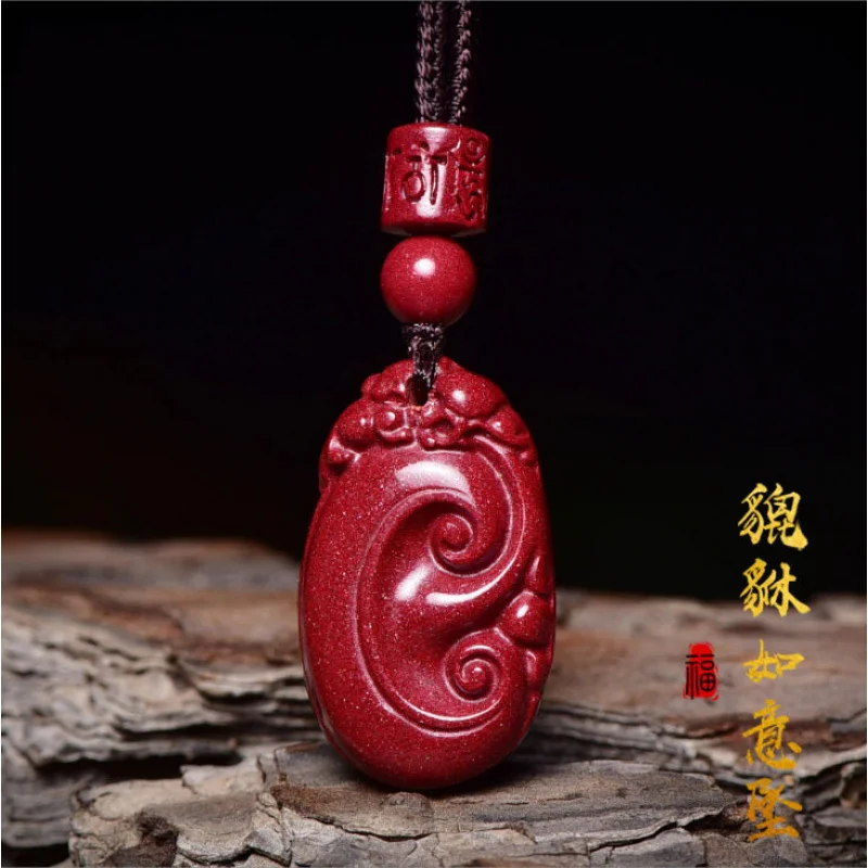 

Ruyi Pendant Pixiu Necklace Purple Gold Sand Jewelry Men and Women