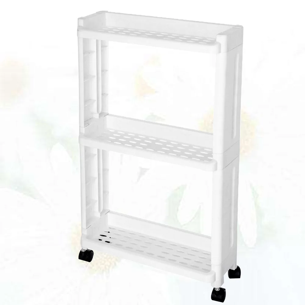 

1Pcs 3-Tier Gap Storage Tower Premium PP Material Slim Slide Out Rack for Narrow Spaces Kitchen Laundry Pet Supplies Home