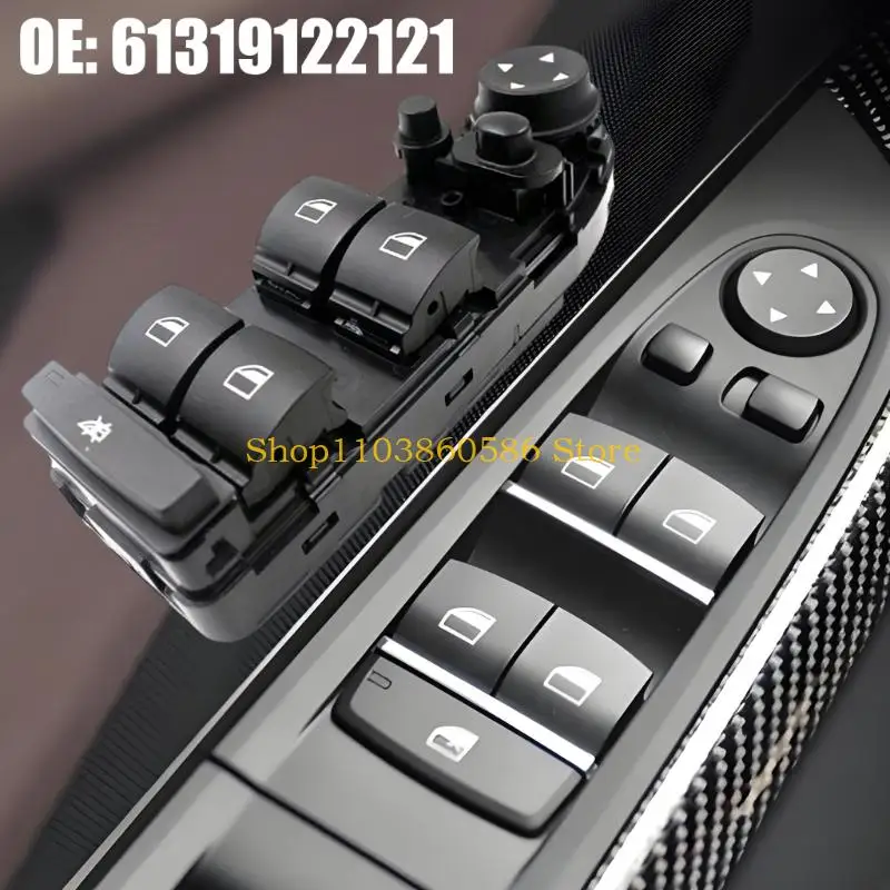 242A Window Lift Control Assembly for E70, 12V ABS Door Panel Repair Part with Clip-In Structure, Ref 61319122121 61319218044