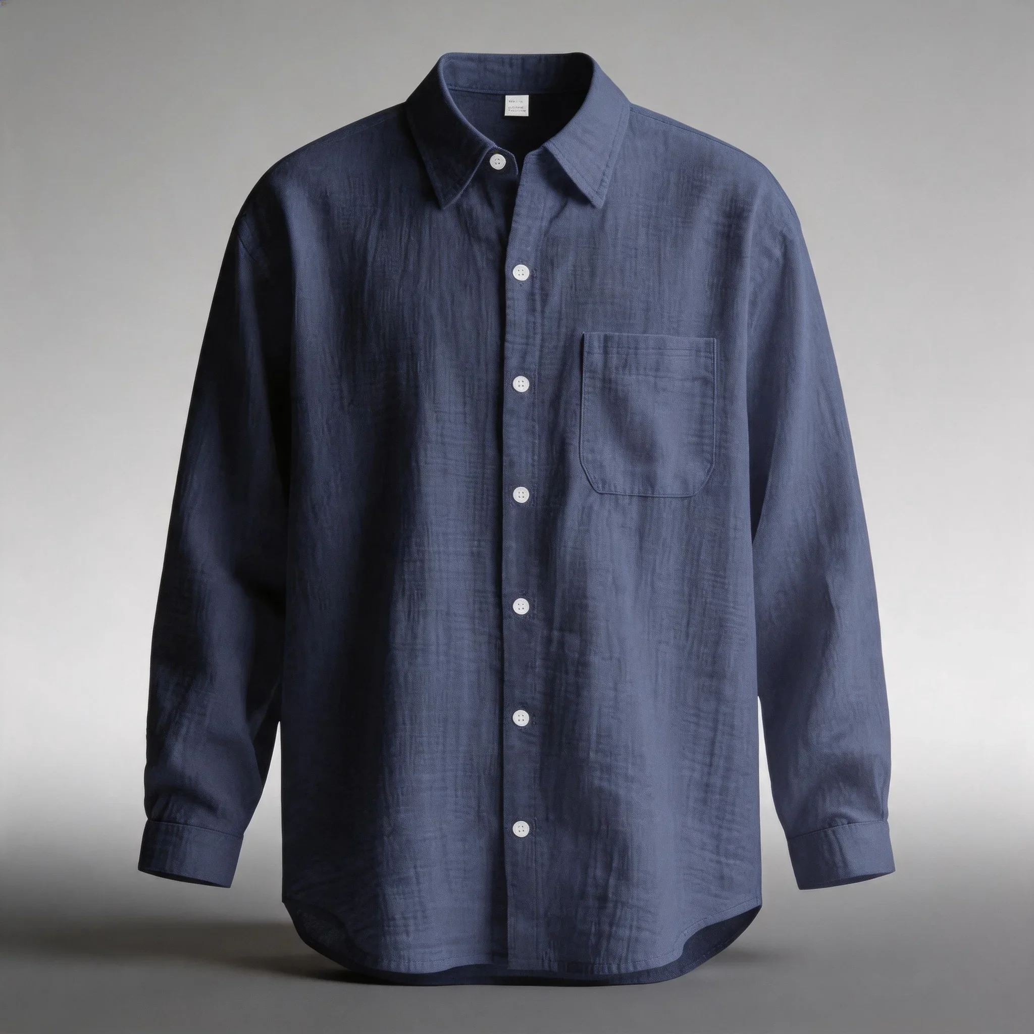 

Men's 2026 Summer New Arrival Linen Solid Color Loose Long Sleeve Shirt Casual Breathable Button Down Oversized Linen Shirts