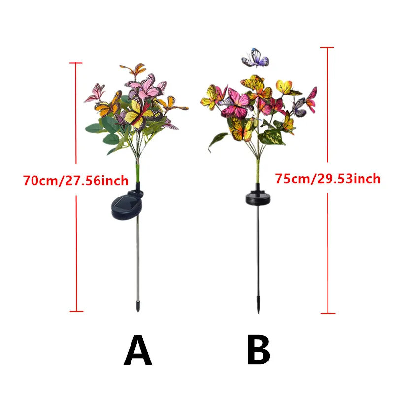 Lámpara Solar de mariposa para exteriores, valla para escaleras, Patio, jardín, decoración, Patio, Villa, entrada, camino, luz de paso para peatones, luz para balcón