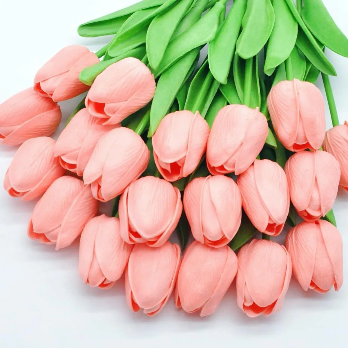 10Pcs Artificial Flower Realistic Touch Tulip Scrapbooking Vase Home Decor Wedding Garden Arch Garland  Mother\'s Day Bouquet diy