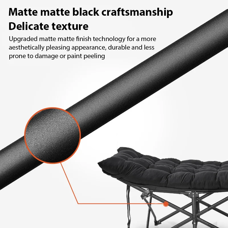 เตียงพับสำหรับตั้งแคมป์กลางแจ้ง เตียงพักกลางวันสำหรับคนเดียว ใช้ในออฟฟิศ พร้อมที่นอนนุ่ม เตียงพักผ่อนแบบพกพา เตียงนอนเล่นในสวน