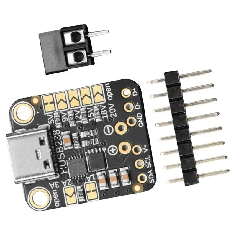 Reliable-HUSB238 PD Trigger Module, IIC Programmable USB Type C Power Delivery Dummy Breakout Board,HUSB238 PD Trigger Module, I