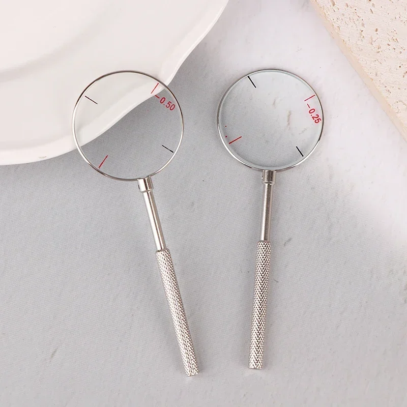 1-teiliger optischer Kreuzzylinder mit Edelstahlgriff, ophthalmologisches Prüfungswerkzeug, optionaler PU-Aufbewahrungskoffer