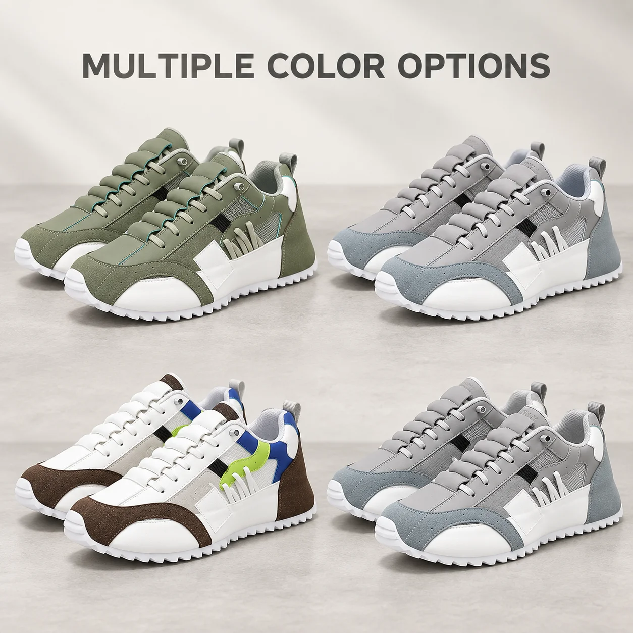 Men's Casual Sport Sneakers Trendy Personalized Elastic Band Vulcanized Shoes Comfortable Breathable Everyday Shoes