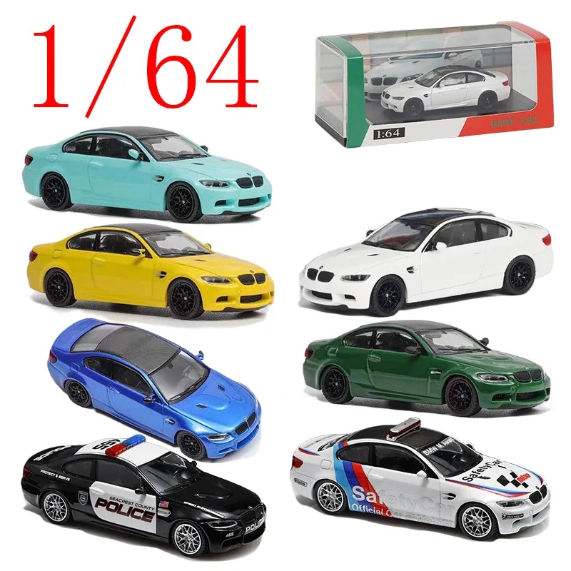 

BSC Diecast 1/64 Scale BMW Alloy Model Cars BMW M3 E92 Safety Car NFS Play Vehicles Toys for Boys Gift Original Box