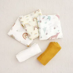 Kangobaby # Mỹ Mềm Mại Đời # Bộ 5 Miếng Tre Cotton Swaddle Chăn Cho Bé Dây Yếm Bộ