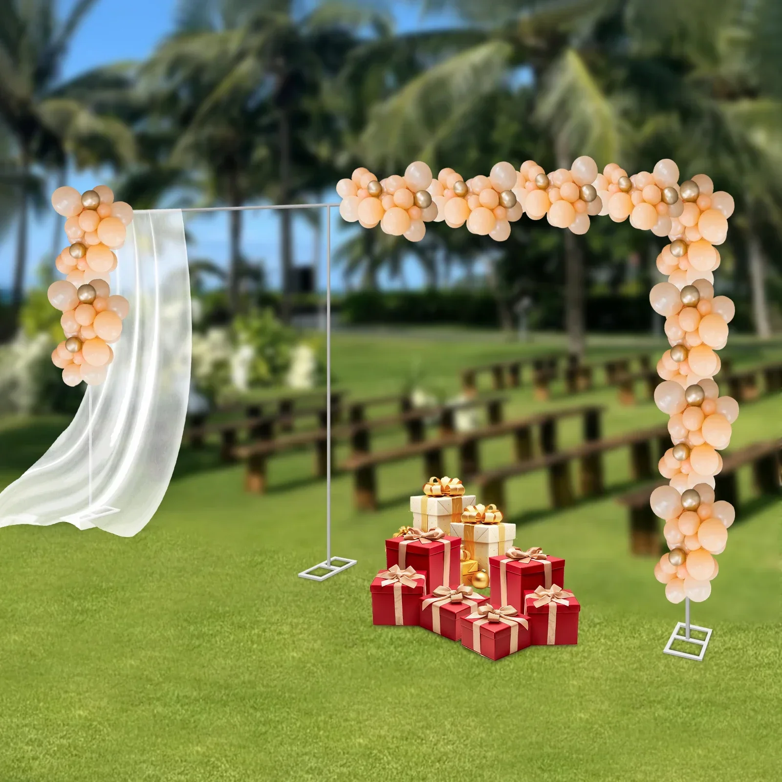 20ftx10ft خلفية حامل الأنابيب المحمولة و ثنى أقطاب عدة لحفلات الزفاف الستائر المرحلة ديكور إطار ستارة معدنية