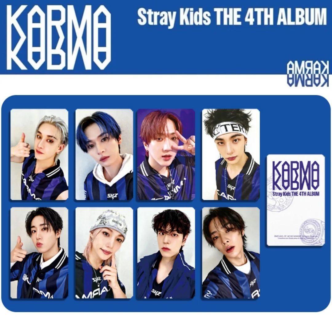 

Stray Kids 'KARMA' album SW autograph card, official same style merchandise of Hwang Hyun-chin and Lee Yong-bok, support mini ca