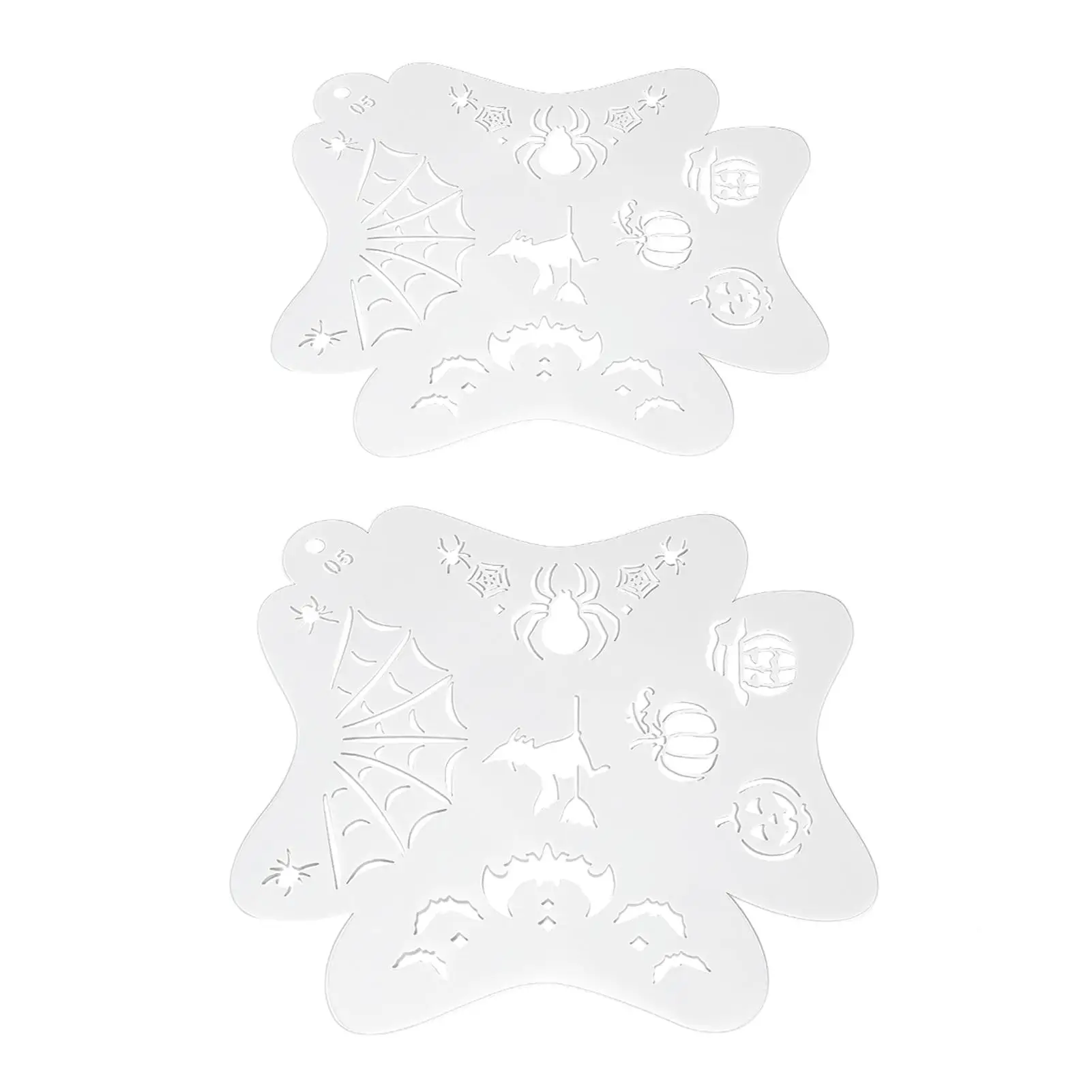 Halloween Face Paint Stencils Kit - Convenient & Safe Plastic Templates for Face Painting