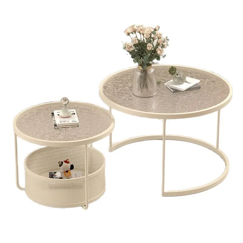 

Slate coffee table sofa modern simple round small apartment living room home 2025 new minimalist