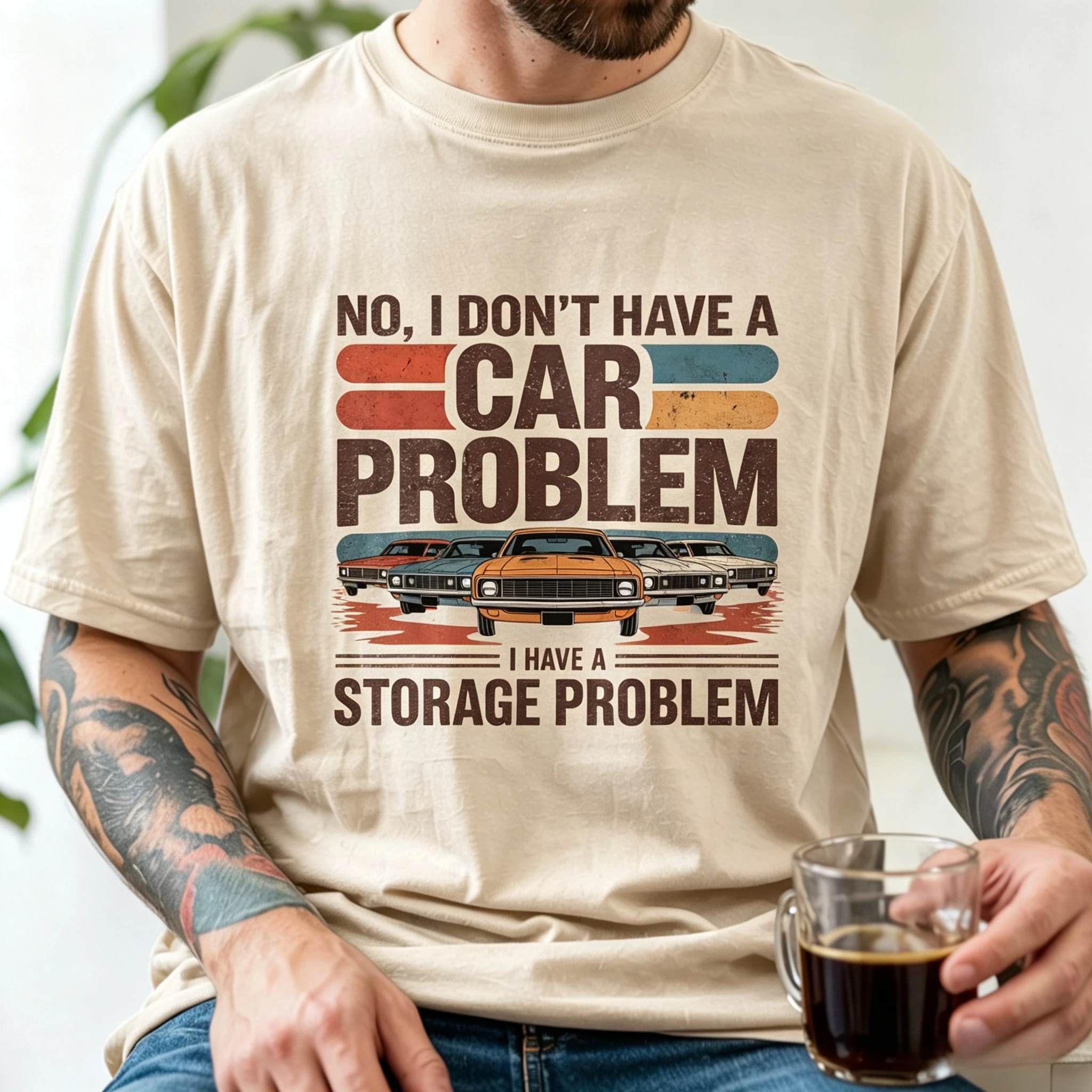 Summer Casual and Comfortable. I Have Storage Issue T-shirt, Classic Muscle Car Gift T-shirt, Suitable for Both Men and Women.