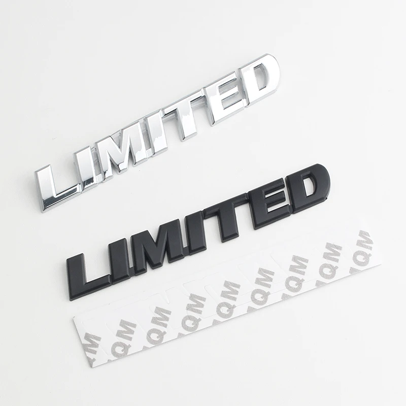 1 Pcs Car 3D Metal Chrome Black Badge Sticker Luxury LIMITED Edition Letter Emblem Logol Fit for Toyota Highlander