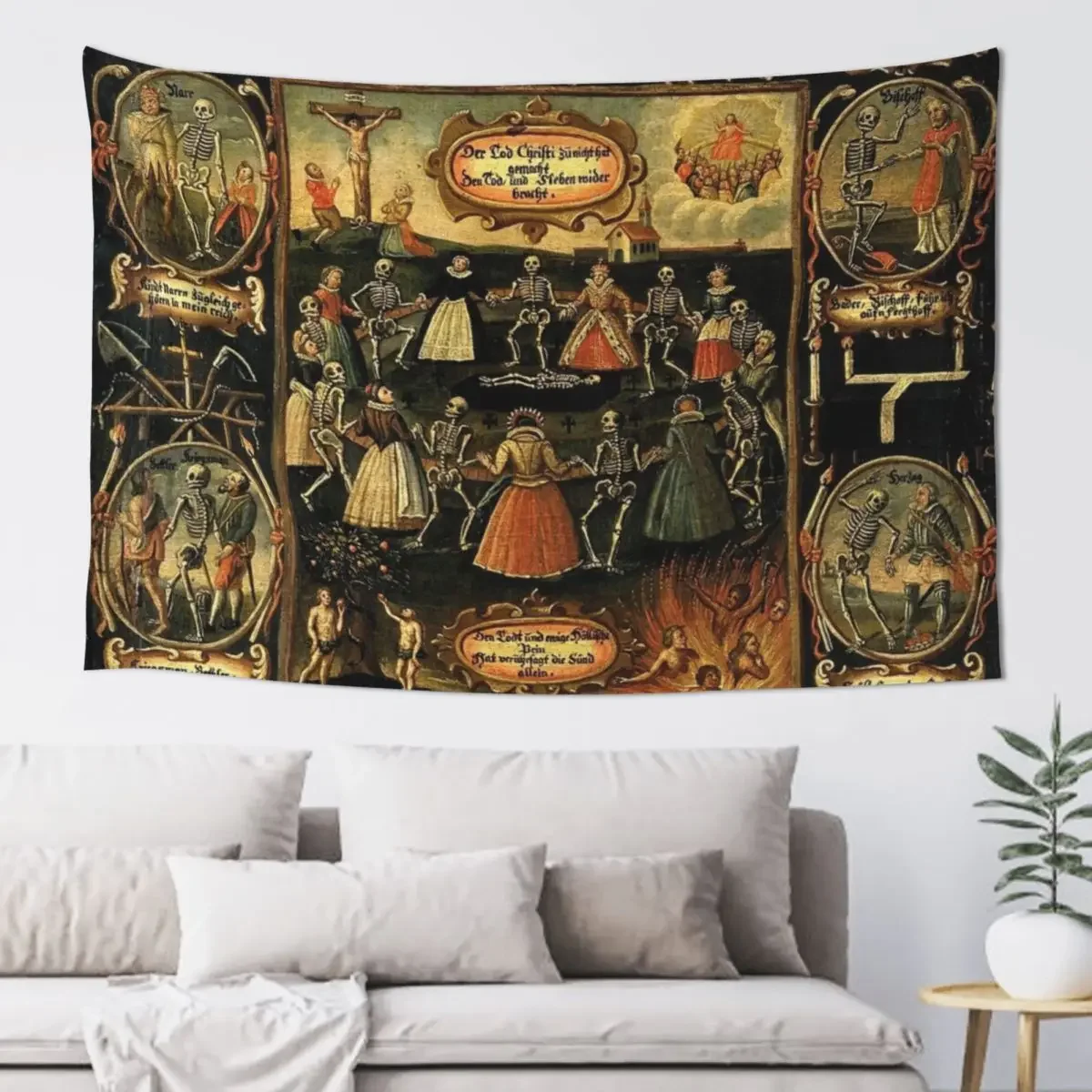 

Danse Macabre Tapestry Wall Art Home Decorations Aesthetic Wall Deco Decor Home Tapestry