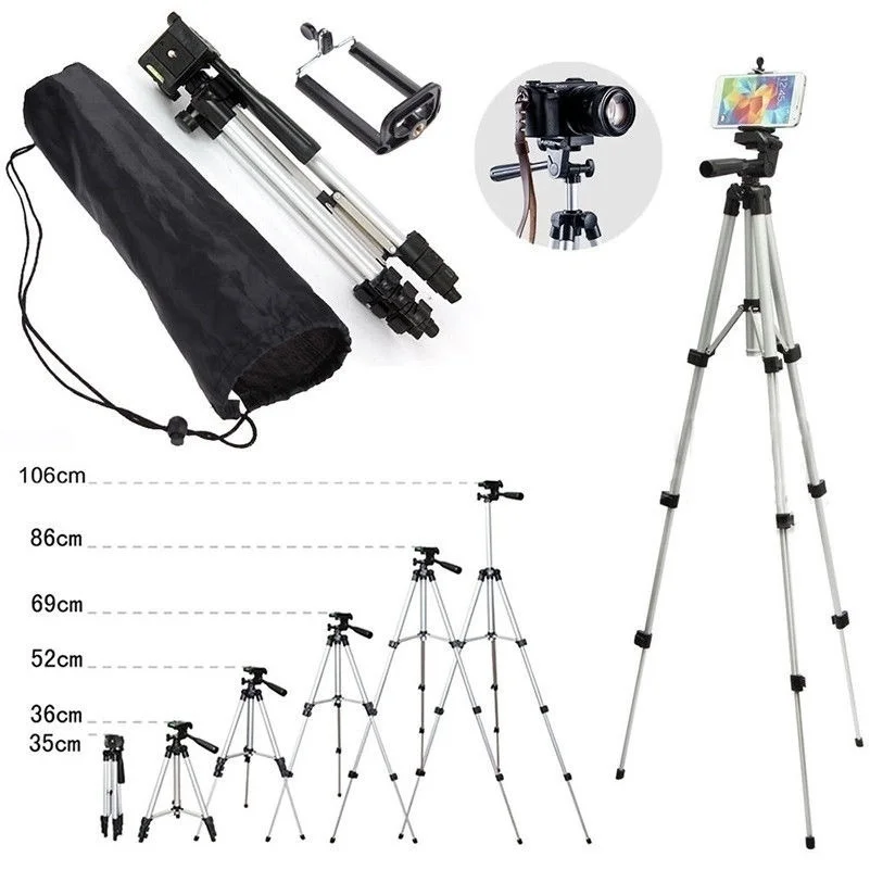 Soporte portátil para cámara de teléfono, trípode con Control remoto, soporte para cámara, accesorios móviles, extensión de Clip para trípode individual