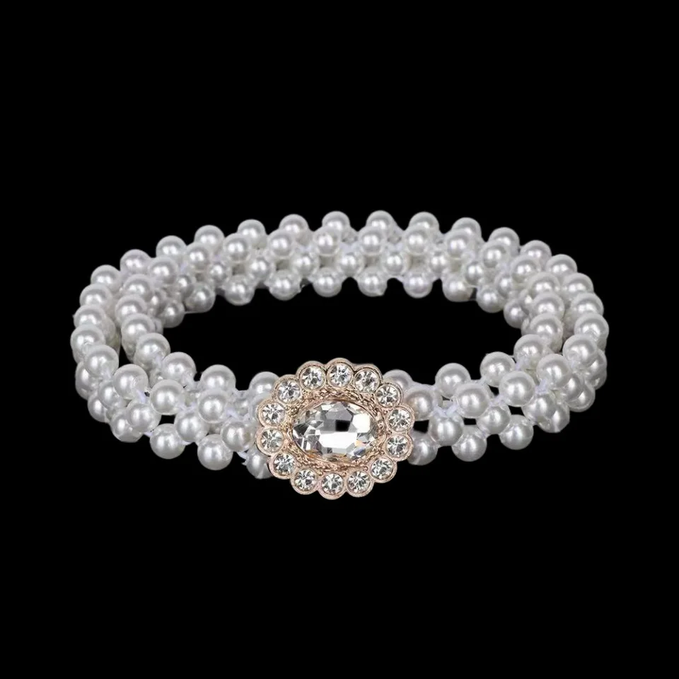 Perlen-Taillenkette Damen-Gürtel, Hochwertiger Luxus-Gürtel Kleid-Accessoire Taillenkette Vielseitige Pullover-Gürtel für Damen – Detail 1